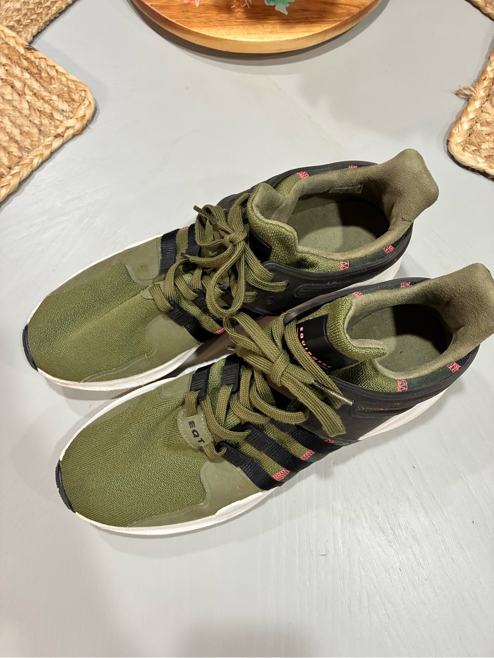 Men's Olive Green Performance Sneakers men’s 13